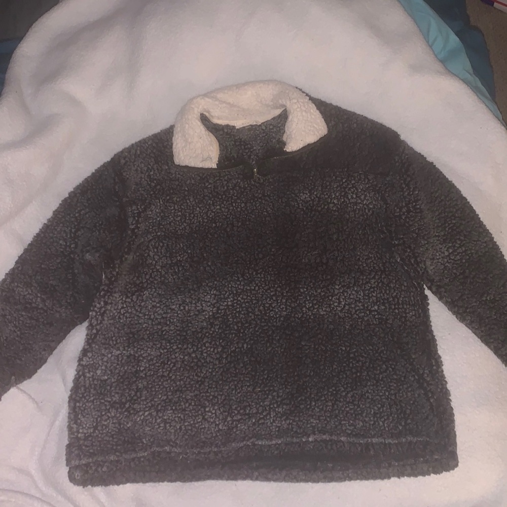 Black/ Grey Sherpa Jacket